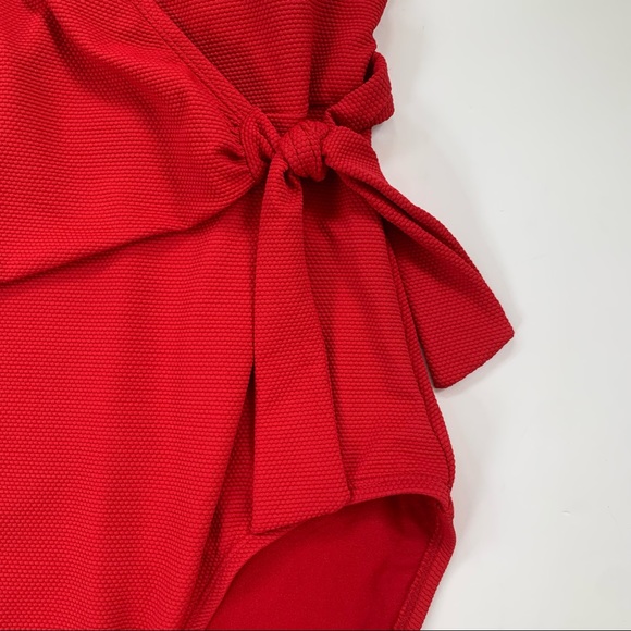 Tommy Bahama Swimsuit Women's Pique Colada Wrap One Piece Red 12 NWT - Picture 11 of 13